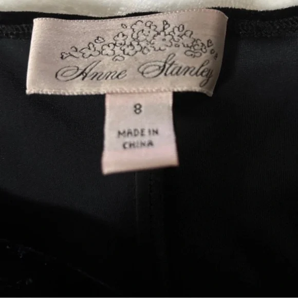 Stanley Black Slip Dress with Pink Floral Embroidery - Picture 3 of 3